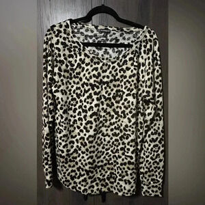 Express Leopard Print Blouse Womens‎ Medium
